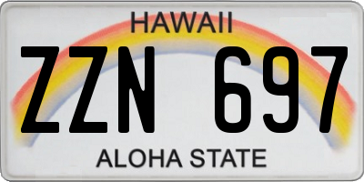 HI license plate ZZN697