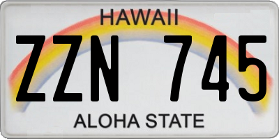 HI license plate ZZN745