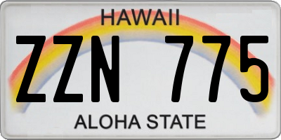 HI license plate ZZN775