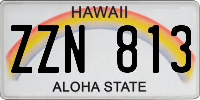 HI license plate ZZN813