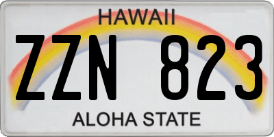 HI license plate ZZN823