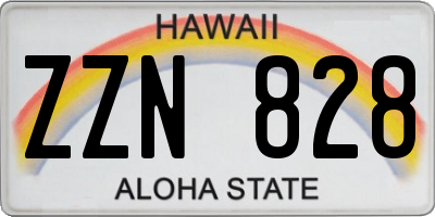 HI license plate ZZN828