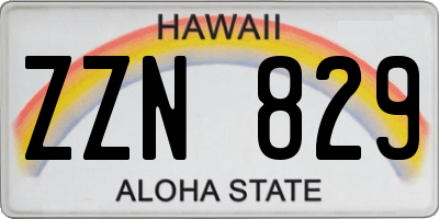 HI license plate ZZN829