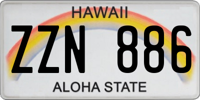 HI license plate ZZN886