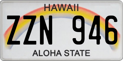 HI license plate ZZN946