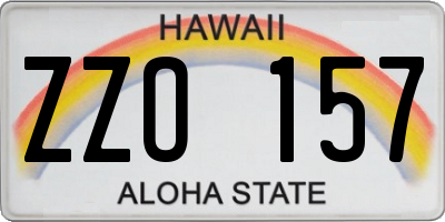 HI license plate ZZO157