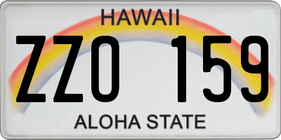 HI license plate ZZO159