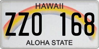 HI license plate ZZO168