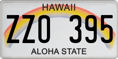 HI license plate ZZO395