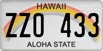 HI license plate ZZO433