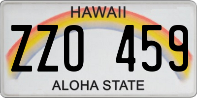 HI license plate ZZO459