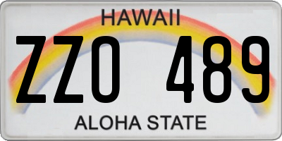 HI license plate ZZO489