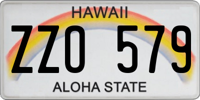 HI license plate ZZO579