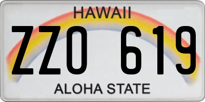HI license plate ZZO619