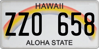 HI license plate ZZO658