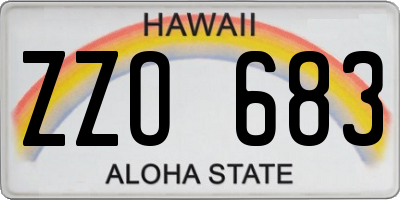 HI license plate ZZO683