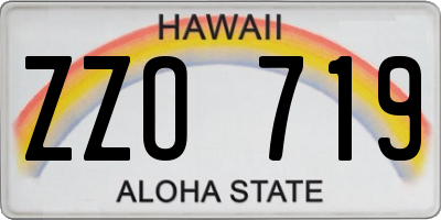 HI license plate ZZO719