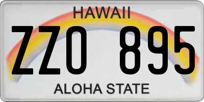 HI license plate ZZO895