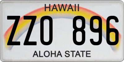 HI license plate ZZO896