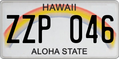 HI license plate ZZP046