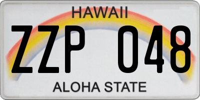 HI license plate ZZP048