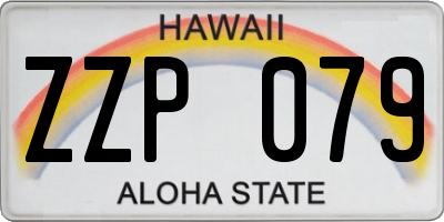 HI license plate ZZP079