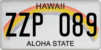 HI license plate ZZP089