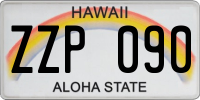 HI license plate ZZP090