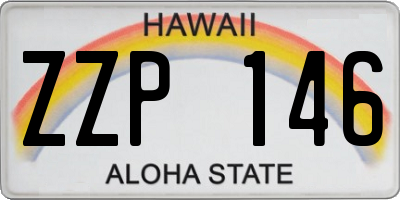 HI license plate ZZP146