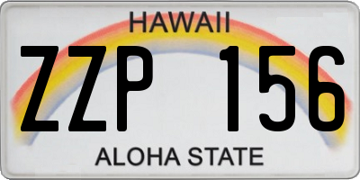 HI license plate ZZP156