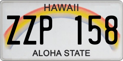 HI license plate ZZP158