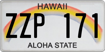 HI license plate ZZP171