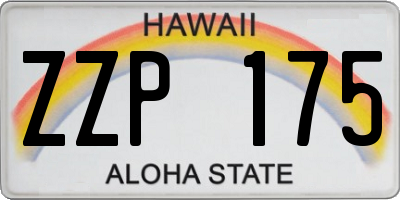 HI license plate ZZP175