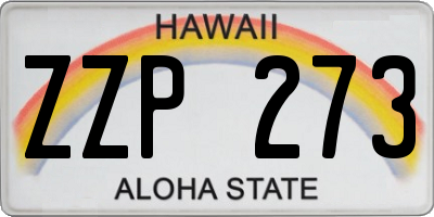 HI license plate ZZP273