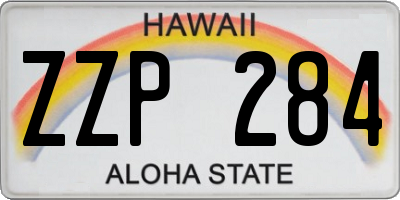 HI license plate ZZP284