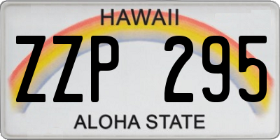 HI license plate ZZP295