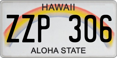 HI license plate ZZP306