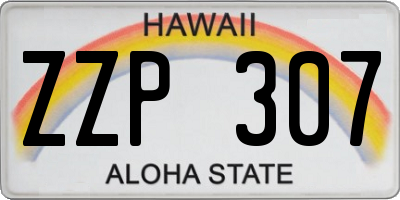 HI license plate ZZP307