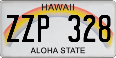 HI license plate ZZP328