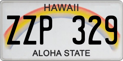 HI license plate ZZP329