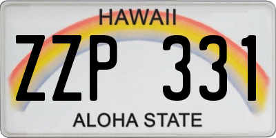 HI license plate ZZP331