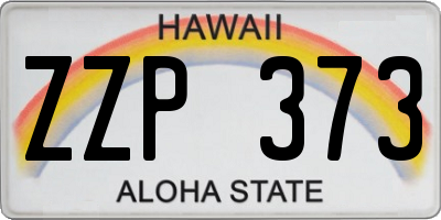 HI license plate ZZP373