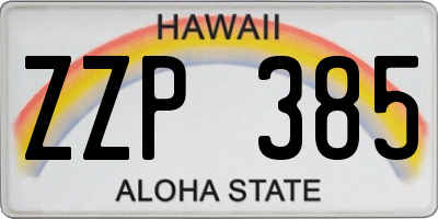 HI license plate ZZP385