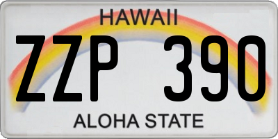 HI license plate ZZP390