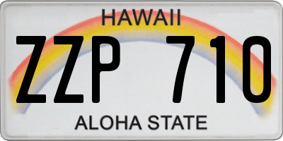 HI license plate ZZP710