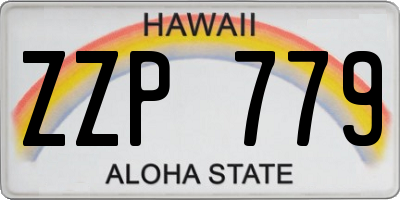 HI license plate ZZP779