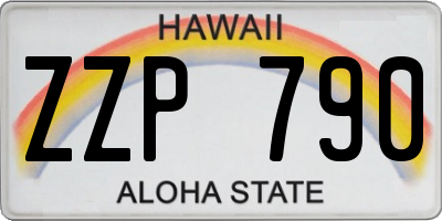 HI license plate ZZP790