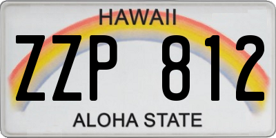 HI license plate ZZP812