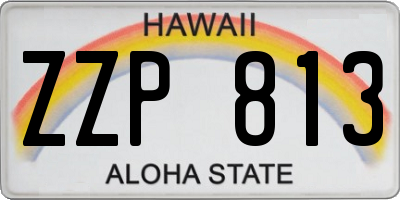 HI license plate ZZP813