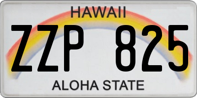 HI license plate ZZP825